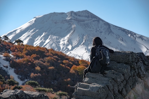 VISTA DESDE SIERRA EL COLORADO, VOLCAN LONQUIMAY